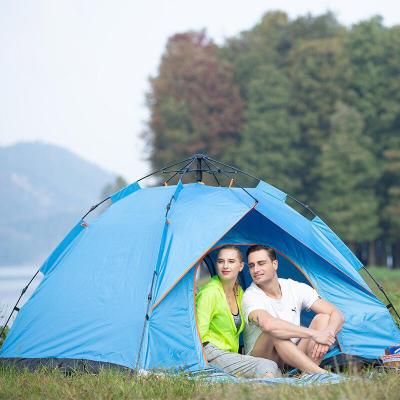 China Outdoor portable foldable automatic quick-opening straight tying type tent thickened rainproof outdoor camping tent for sale