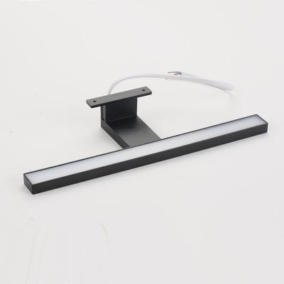 China Modern Led Mirror Lamp Black 300mm Fixture Lighting Vanity Wall Lights Mirrored Lamps Led Bathroom Mirror Light for sale