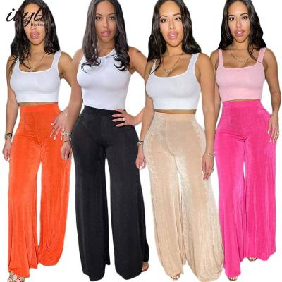 China Wholesale OEM women's anti-pilling fashion slim fit velvet high waist personality flared pants new women's casual pants women's 2022 for sale