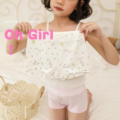 China 2022 Factory New Hot Sale Breathable Cute Cartoon Girl High Quality Cotton Boxer Briefs Kids Boxer Briefs for sale