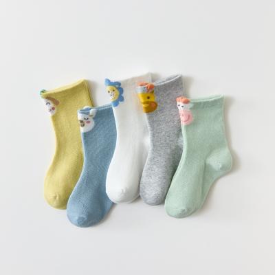 China Factory Wholesale New Autumn Children's Neutral Tube Socks Baby Breathable Animal Socks Solid Color Cartoon Socks for sale