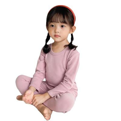 China Breathable Winter Kids Sleepwear Sets Thicken Warm Pajamas For Boys Girls Sleepwear Fleece Baby Thermal Underwear for sale