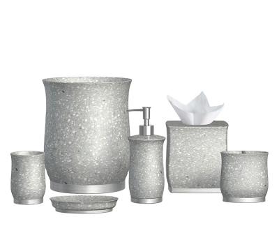 China Sustainable Effects Bathroom Accessories Home Terrazzo Set for sale