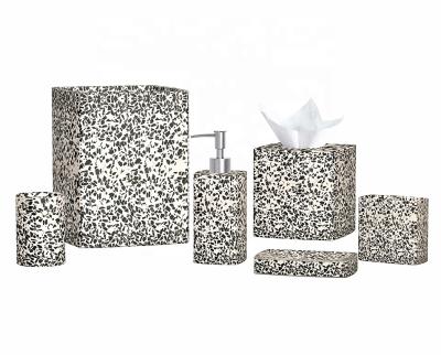 China Contemporary Terrazzo Bathroom Accessories Bathroom Set for sale