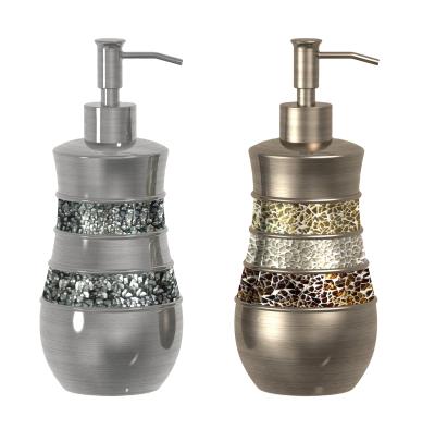 China Sustainable Luxury Custom Resin Soap Dispensers Lotion Bottle With Broken Glass for sale