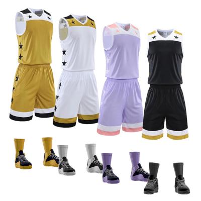 China High Quality Antibacterial Custom Sublimated Japan Basketball Reversible Tank Top Uniform Design Yellow for sale