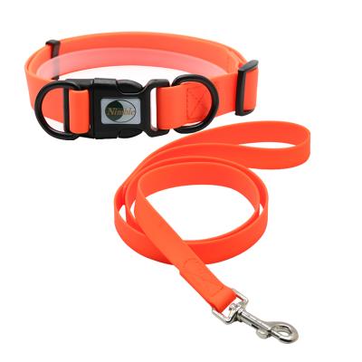 China DETACHED Size Fits XS S M L Size Waterproof Durasoft One All Dogs PVC Coated Leather Dog Collars And Leashes for sale