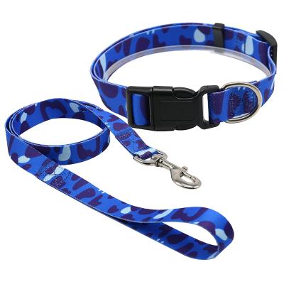 China Comfort DETACHED Nylon Pet Collar With Printed Customized Patterns, Pet Supplies Pet Production Collar With Leash for sale