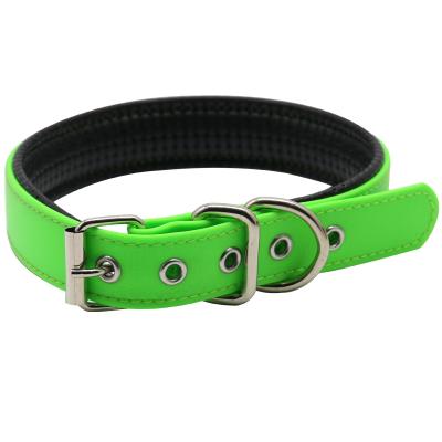 China Sustainable Waterproof Padded Dog Collar Supplies, Wholesale Dog Collars With EVA Soft Padded Liner for sale