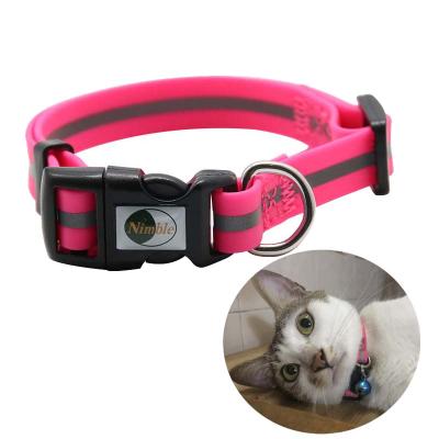 China Loose Adjustable Reflective Cat Collar, Custom PVC Coated Nylon Pattern Loose Cat Collars for sale