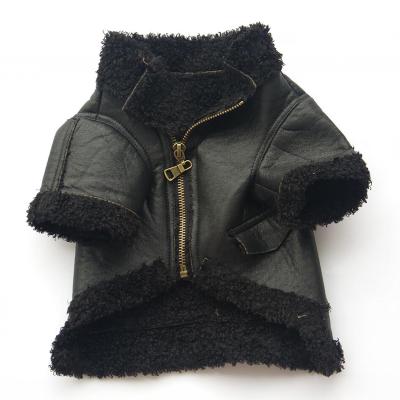 China Viable Wholesale Cute Leather Dog Clothes, Leather Jacket Style Dog Clothes, Pet Puppy Clothes Leather for sale