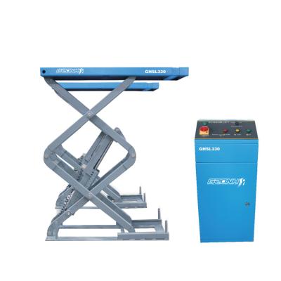 China 30% Prepayment In-ground Rack 2 Cylinders Structure 30mm Under Trench Rig Movable Scissor Car Lift for sale