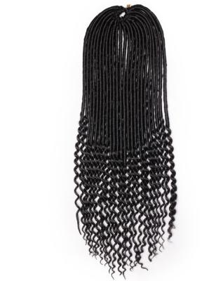 China Faux Locs Crochet Hair 18 Inch Goddess Locs Crochet Synthetic Hair Locs Braids For Black Woman 002 for sale