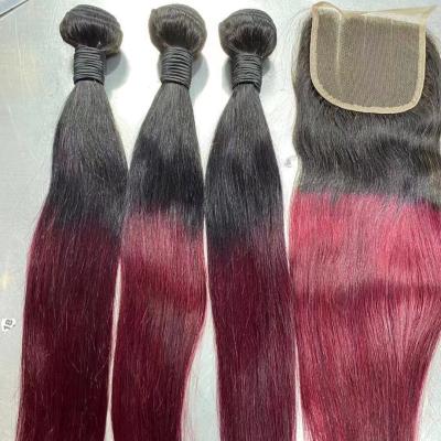 China Silky Straight Wave Top Sale 1B 99J/Burgundy Body Wave Extension Hair Bundles Brazilian Virgin Hair Vendors 9A 10A for sale