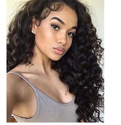 China 180% Brazilian Deep Wave Human Hair Wigs 150% Water Deep Wave Lace Frontal Wigs Hair Lace Front Women Curly Wigs For Black for sale