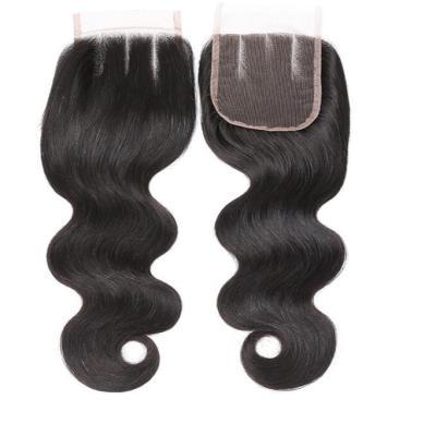 China Body Wave Lace Closure 4*4 Lace Closure 5x5 6x6 All Size Lace Closure Bodywave With Baby Hair for sale