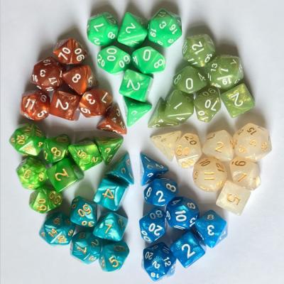 China Indoor Games Play DND 7 Pcs Polyhedron Carve For Dungeons And Dragons DND RPG MTG Table Games for sale