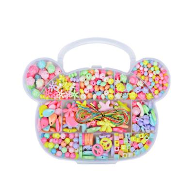 China Safety Bear Box Amblyopia Correction Kids DIY Toys Beaded Handmade Brain Toy for sale