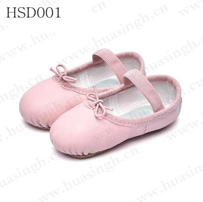 China ZK, comfortable non-slip durable leather sole shoes HSD001 5-10 kids dance/adult pink color ballet shoes for sale