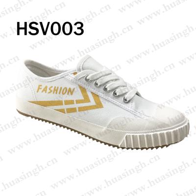 China Comfortable mesh fabric insole TX, elegant pure white lace anti-odor running shoes vulcanized canvas sneakers HSV003 for sale