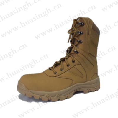 China Deodorization XQQ, military type nubuck desert combat boots tan color leather military boots HSM020 for sale