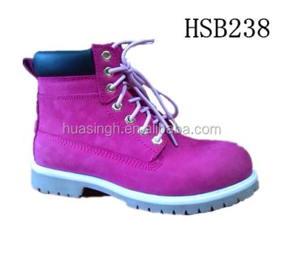 China USA Safety Boots And Australia Martin Style Ladies Safety Shoes / Popular Boots In Pink for sale