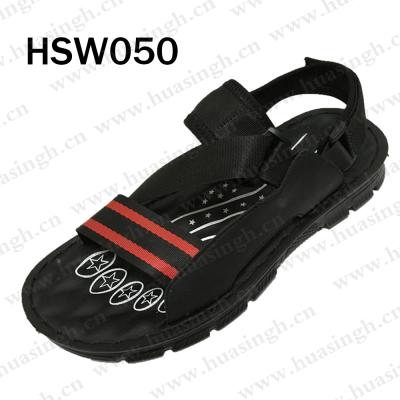 China LXL Comfortable Insole,Quick-drying Big Size Open Toe Sandals Seaside Outlet Beach PU Black Shoes HSW050 for sale