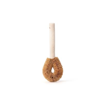 China Sustainable Hot Selling Kitchen Pot Coconut Fiber Cleaning Brush With Wooden Handle for sale