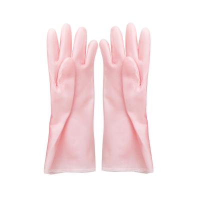 China Waterproof Kitchen Latex Household Gloves Silicone Dishwashing Cleaning Gloves for sale