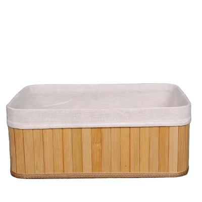 China Sustainable Wholesale Natural Foldable Bamboo Storage Baskets for sale