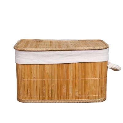 China Sustainable Baby White Square Laundry Basket / Baby Laundry Basket Bamboo Laundry Basket for sale