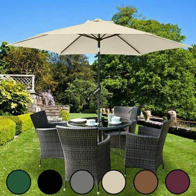 China Modern Garden 2.5M Sun Shade Outdoor Patio Umbrella Crank Tilt Garden Parasol for sale