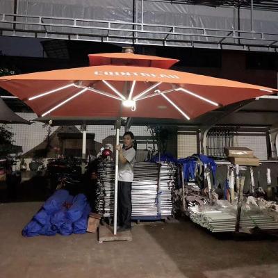 China Sunshade Hot-selling Garden Beach Parasol Solar Panel Patio Umbrella for sale