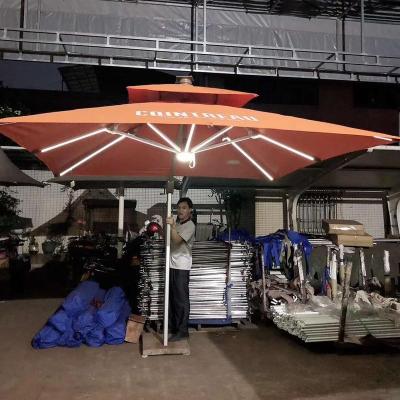 China High Quality Sunshade Umbrella Solar Panel Umbrella Light Solar Power LED Solar Lights for sale