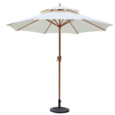 China Yard Outdoor 3m Steel Outdoor Umbrella Leisure Parasol Garden Beach Sunshade Sun Umbrella for sale