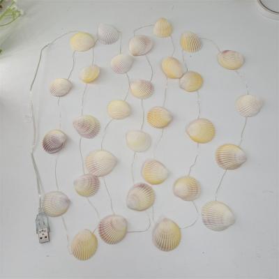 China New Europe design shell string light for holiday decoration creative home decoration for sale