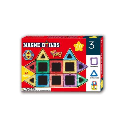 China Strong Magnet Educational Toys 20 Pieces Magnetic Tiles, Magnetic Building Blocks for sale