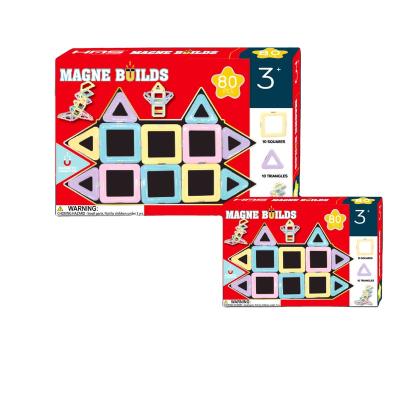 China Strong Magnet Macaron Color Building Block Magnetic Dinosaur Tiles for sale