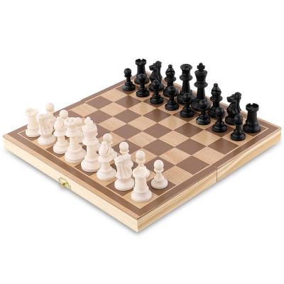 China Education Game Wooden Chess Set - Handcrafted Chess foldable chess board Travel Friendly for sale