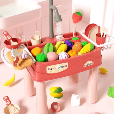 China Toy Hot Selling House Dishwasher Simulation Cartoon Large Set Children's Baby's Educational Toys Wholesale Kitchen Toys for sale