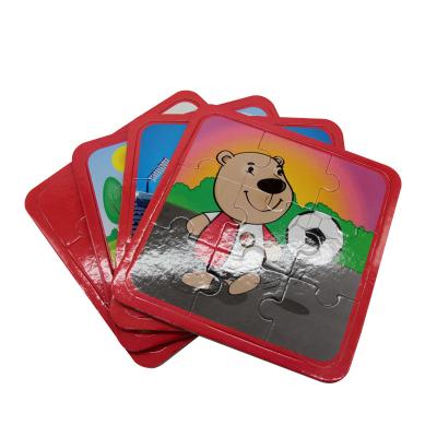 China Educational toy 4 in 1 feyenoord 9pc paperboard puzzles, brain teaser for kid for sale