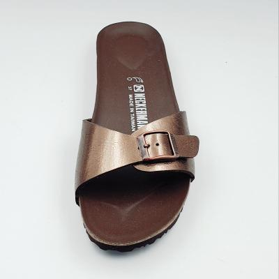 China Flat sandals made in taiwan lady sandal comfort cork flat birken slippers for sale