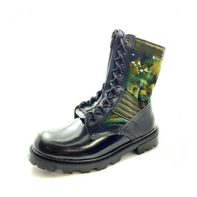 China Military Army Boots Uppers Combat Only Tactical Military Shoe Boots Police Army Navy Nylon Fabric Suede Leather for sale