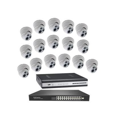 China NIGHT VISION 24CH 8mp POE 4K nvr cctv surveillance security camera system for sale