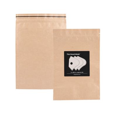 China Gift & Custom Printed Craft Mylar Bags Kraft Paper Foil Laminated Ziplock Holder Up Food Pouch Compostable Bag for sale