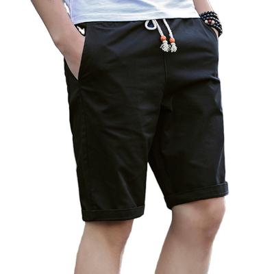 China Other Manufacturer Plus-Size Beach Pants For Men Solid Color Casual Slim Shorts for sale