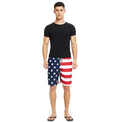 China 2022 Hot Sale QUICK DRY Custom Men The Stars And Stripes Sportswear Beach Pants Quick Dry Loose Shorts for sale