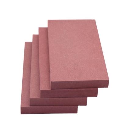 China Modern Fire Rated Fire Resistant FR Grade Fireproof Red Core MDF Fire Retardant MDF Board For Wall Furniture Decoration for sale