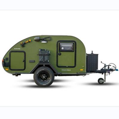 China Lightweight Travel Trailer Small Mini Retro Teardrop Camper Trailer With Bathroom for sale