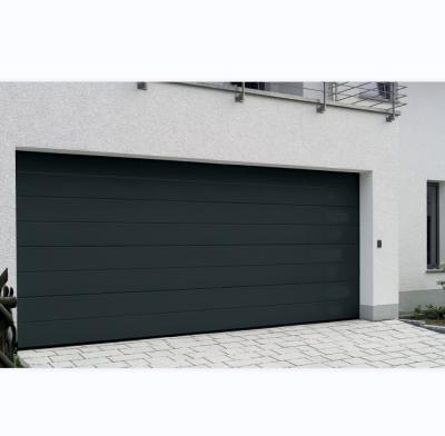 China Modern Wood Grain Automatic Sectional Garage Door for sale